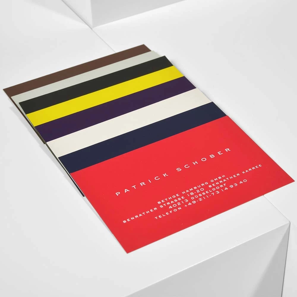 Custom business card set, Colour