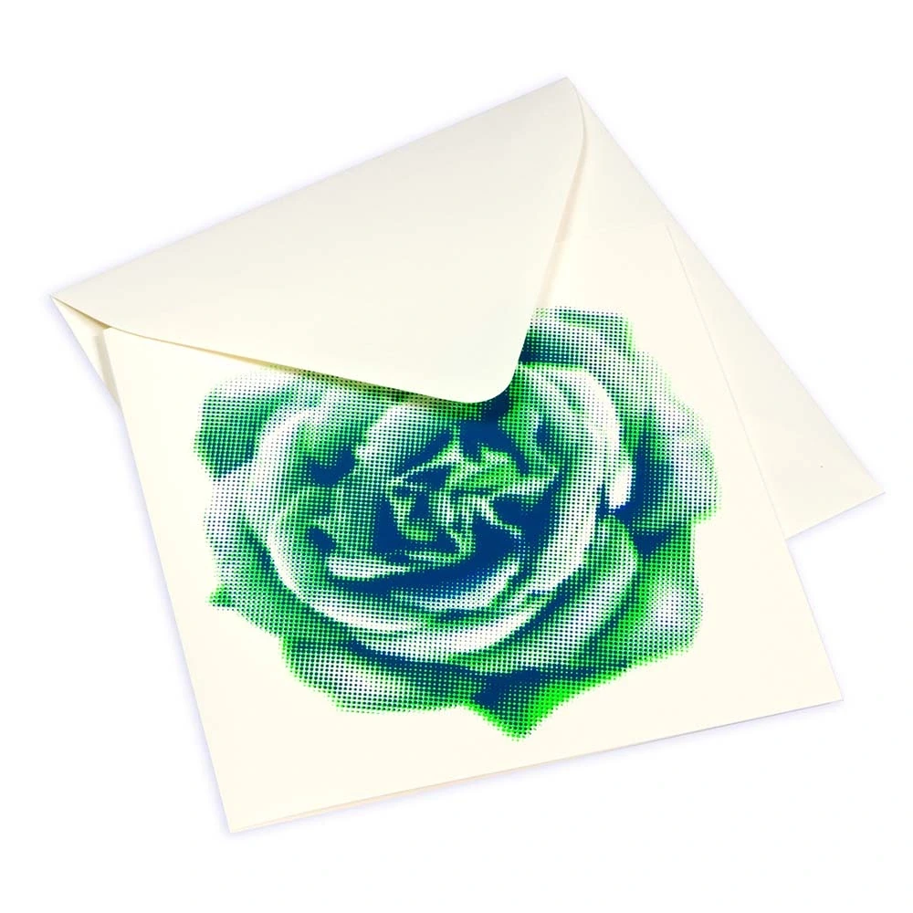 grusskarte_rose_gerastert_gruen_1 Greeting card rose screened green