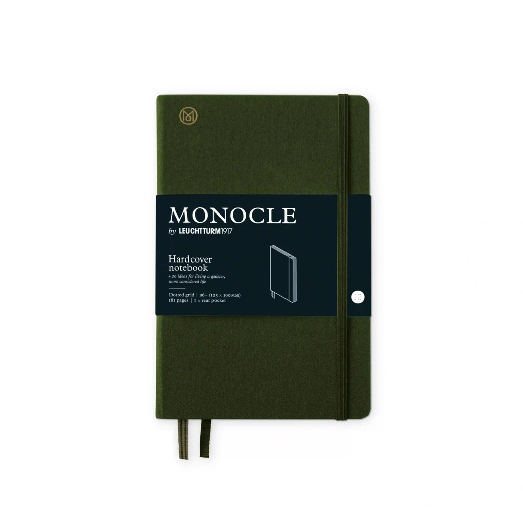 MONOCLE by LT1917 Notebook B6+ Hardcover, dotted, olive