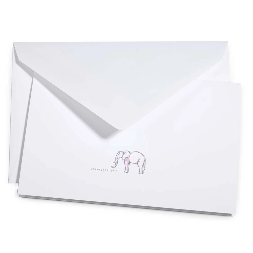 Greeting card elephant unvergesslich !