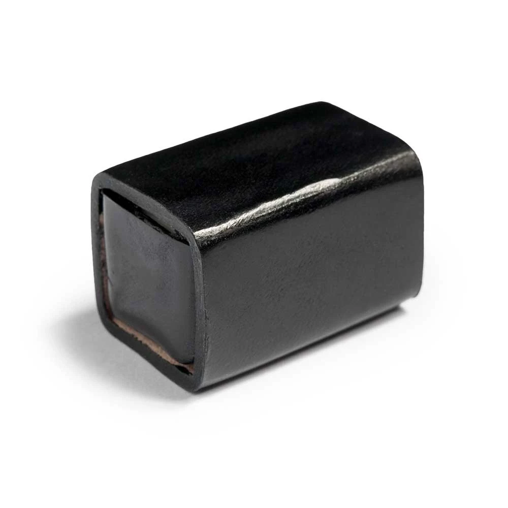 Dice Game with 2 Dice in Leather Box, black