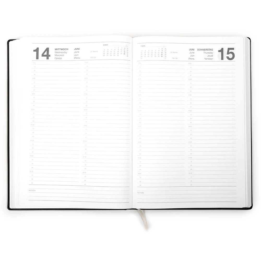 Senator daily calendar 2026 TeBeskin onyx black