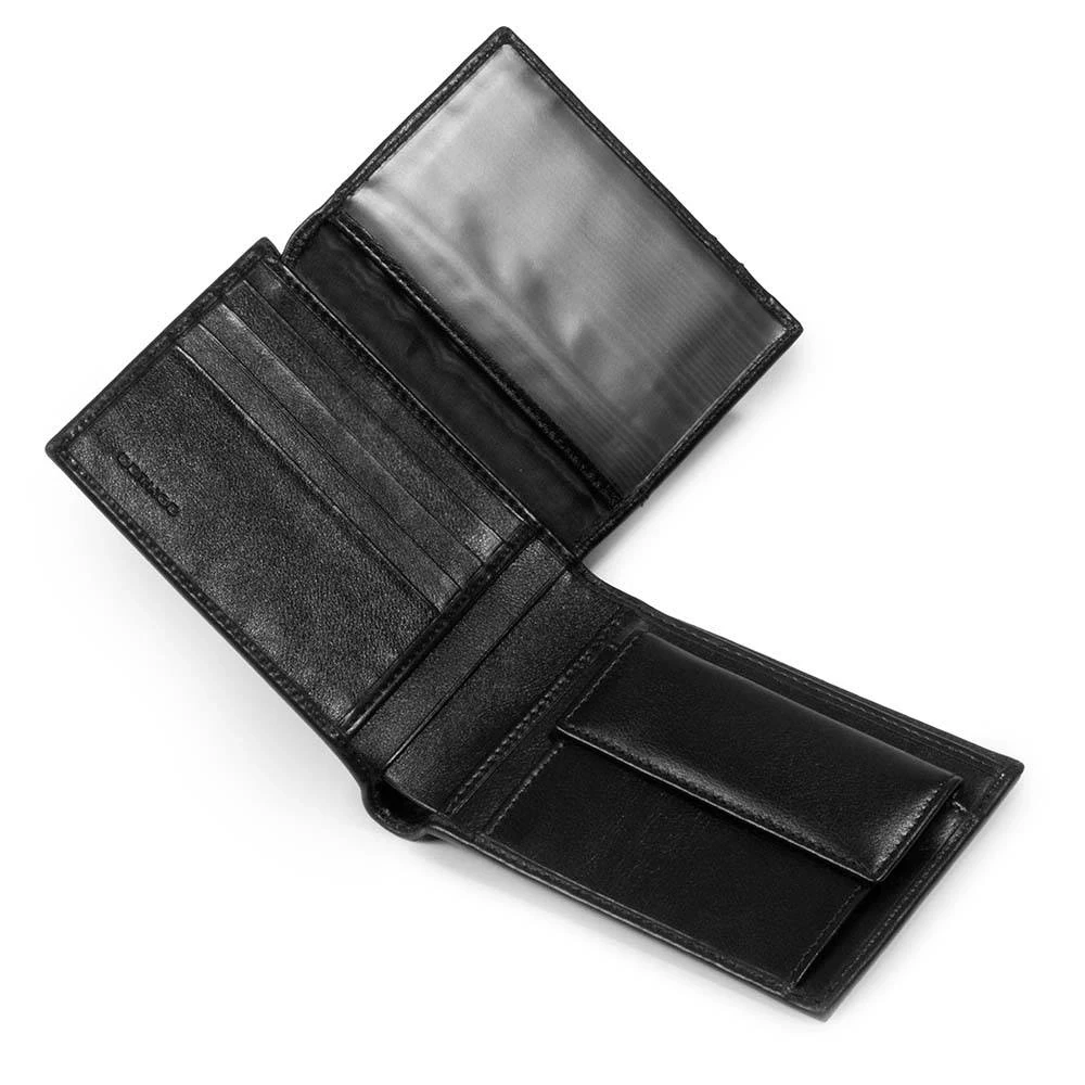 Wallet with Coin Pocket, nappa leather, wide, black