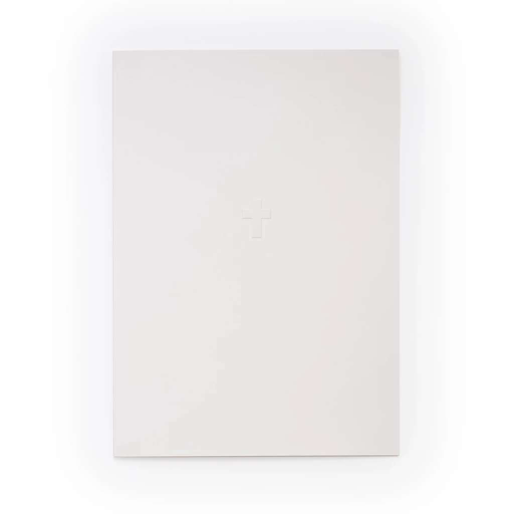 Greeting card Kreuz Blindprägung