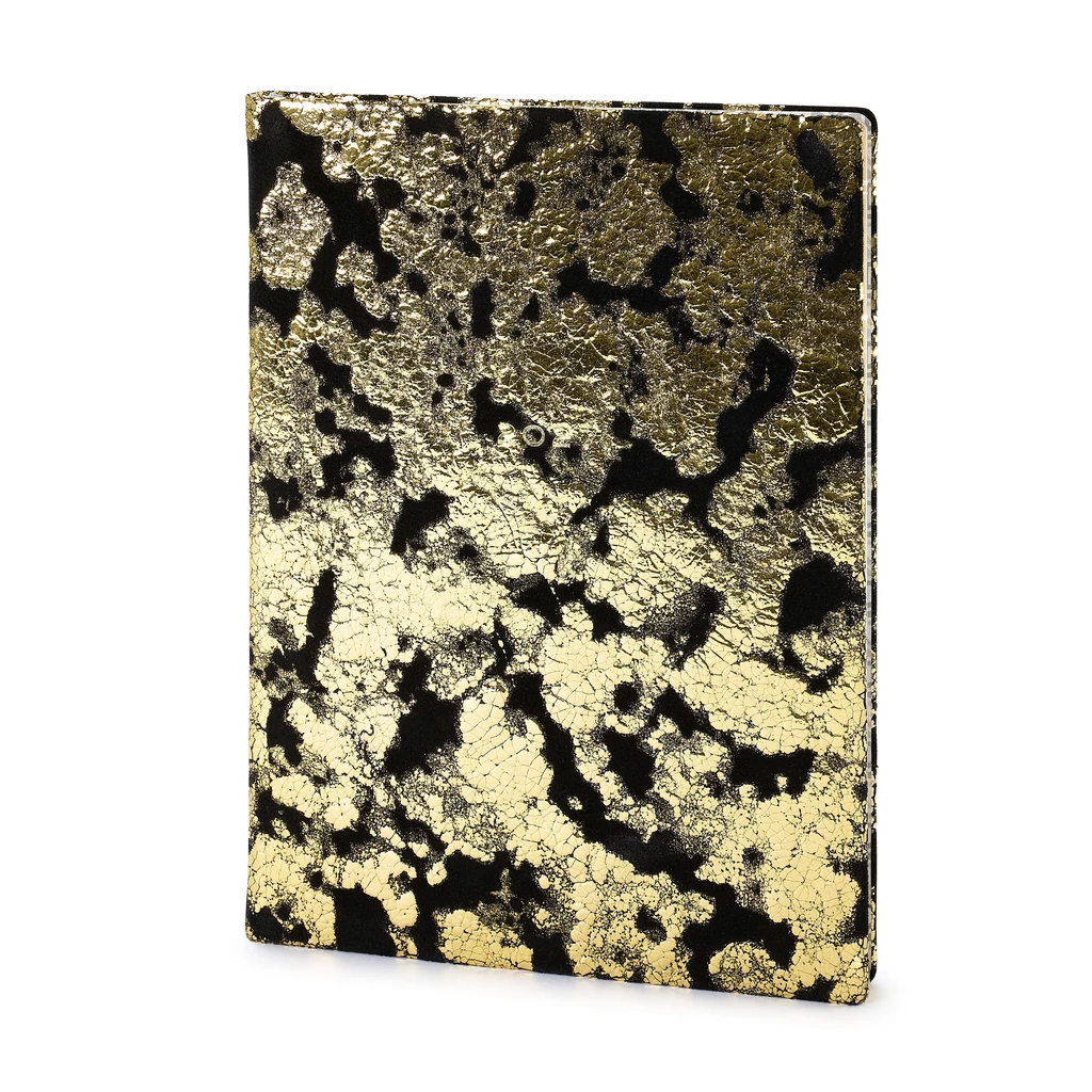 Wochenplaner 2027 Black Gold Leder