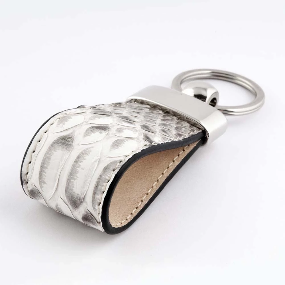 leder_schluesselanhaenger_pythonleder_7 Key Ring, python leather, orange