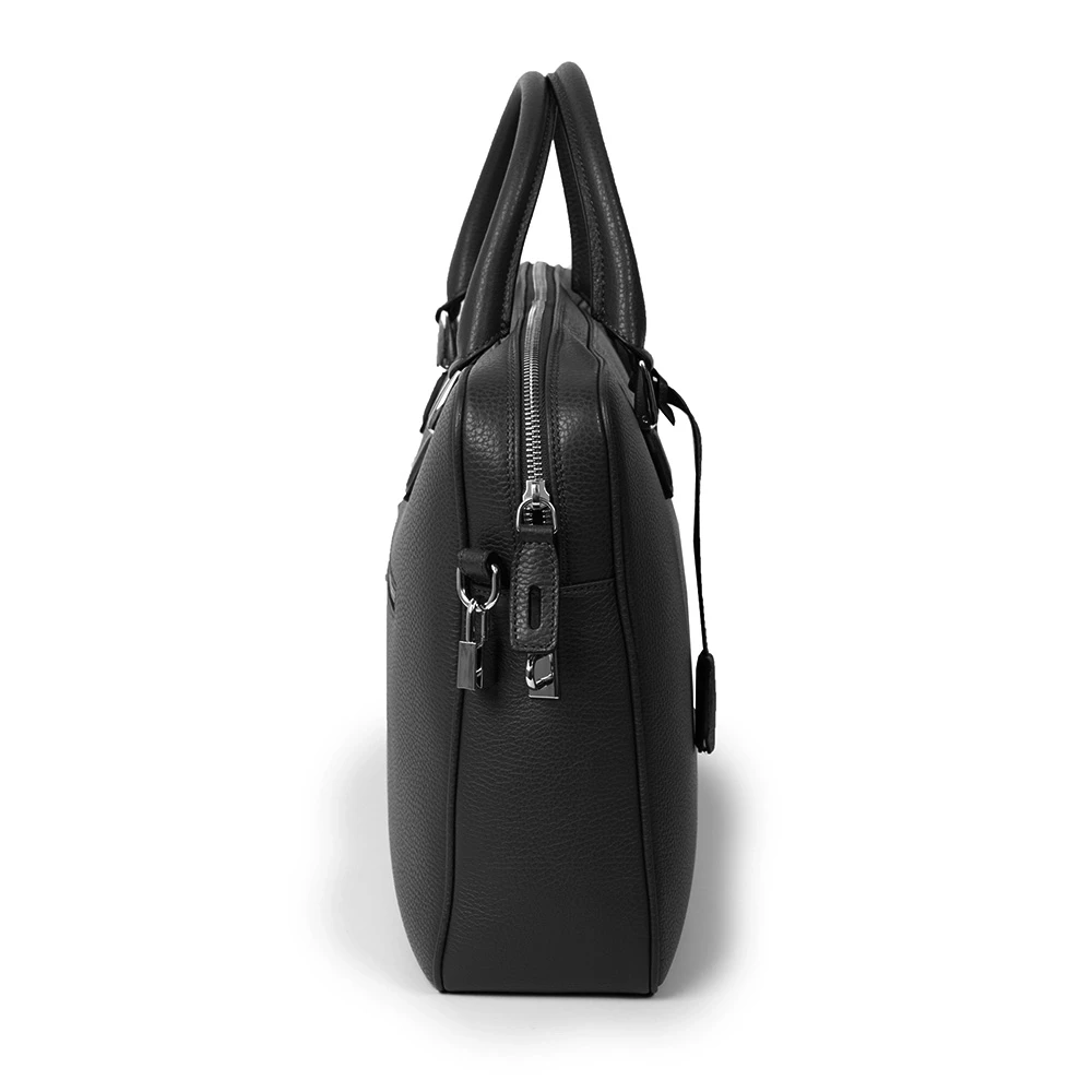 Briefcase Adri, leather, black