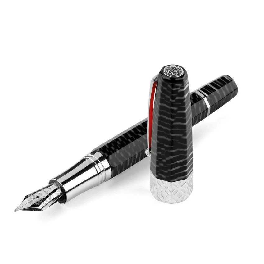 Montegrappa Extra Otto Zebra Fountain Pen, black/white, M nib