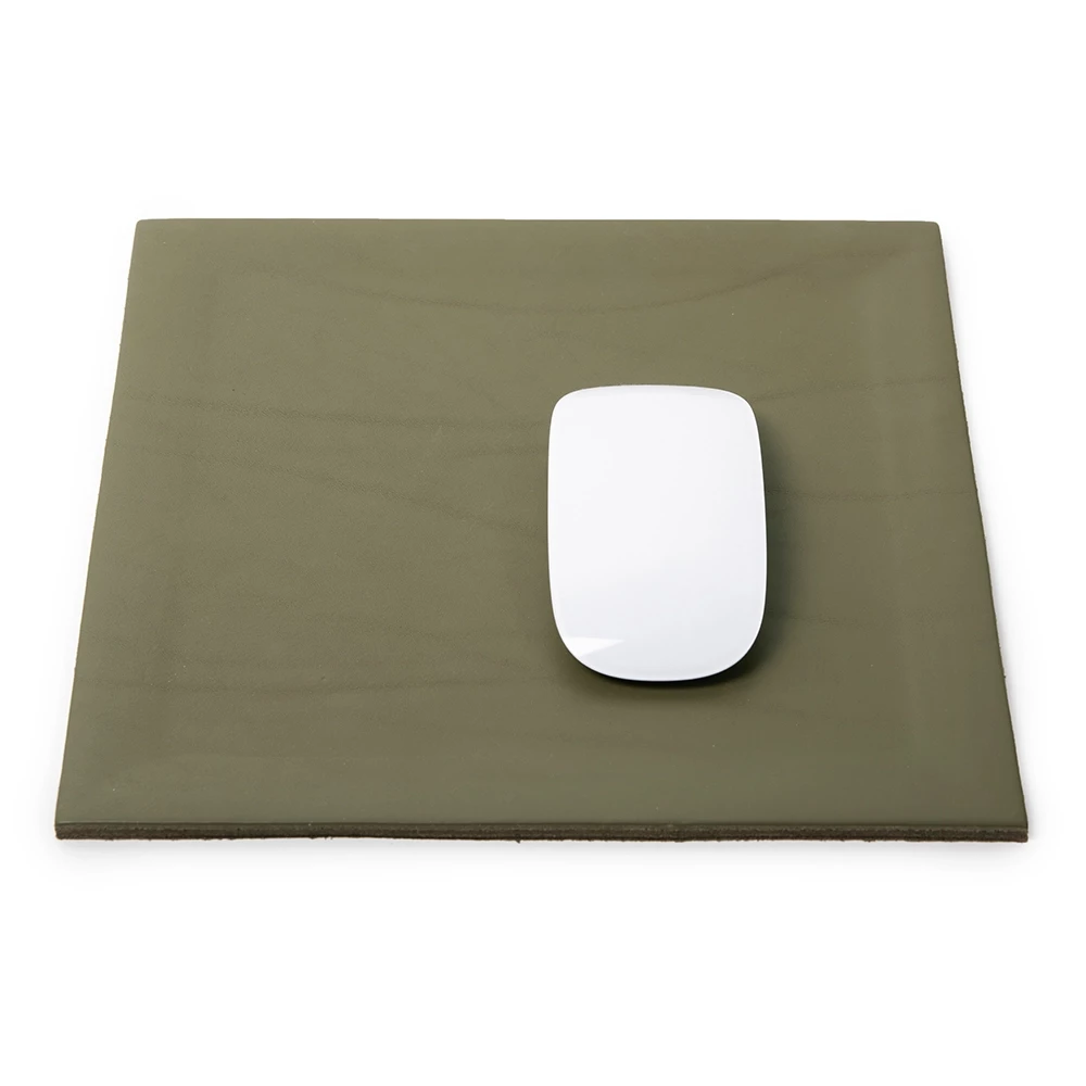 Mouse Mat Noce, leather, 24.5  x 21 cm, clay