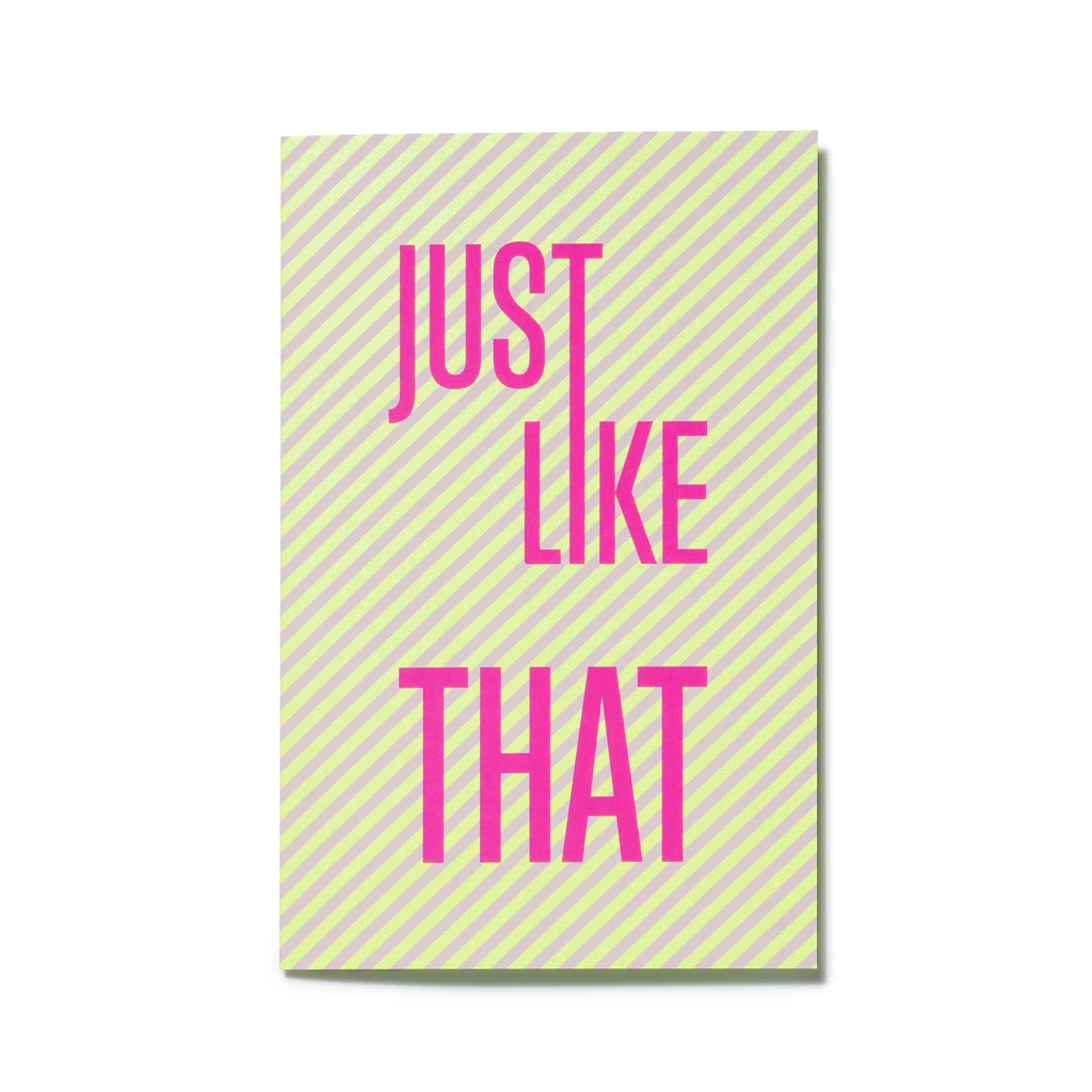 Greeting Card "Just like that" Lines 