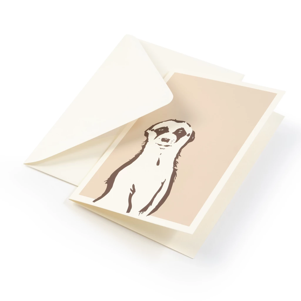 grusskarte_erdmaennchen_hochformat_1 Greeting card Meerkat, portrait format