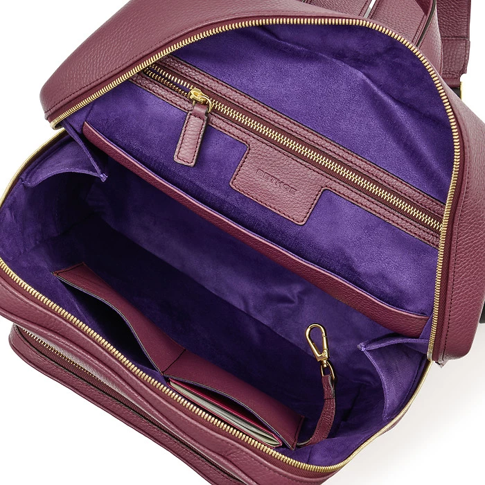 Adri Leather Backpack – Aubergine