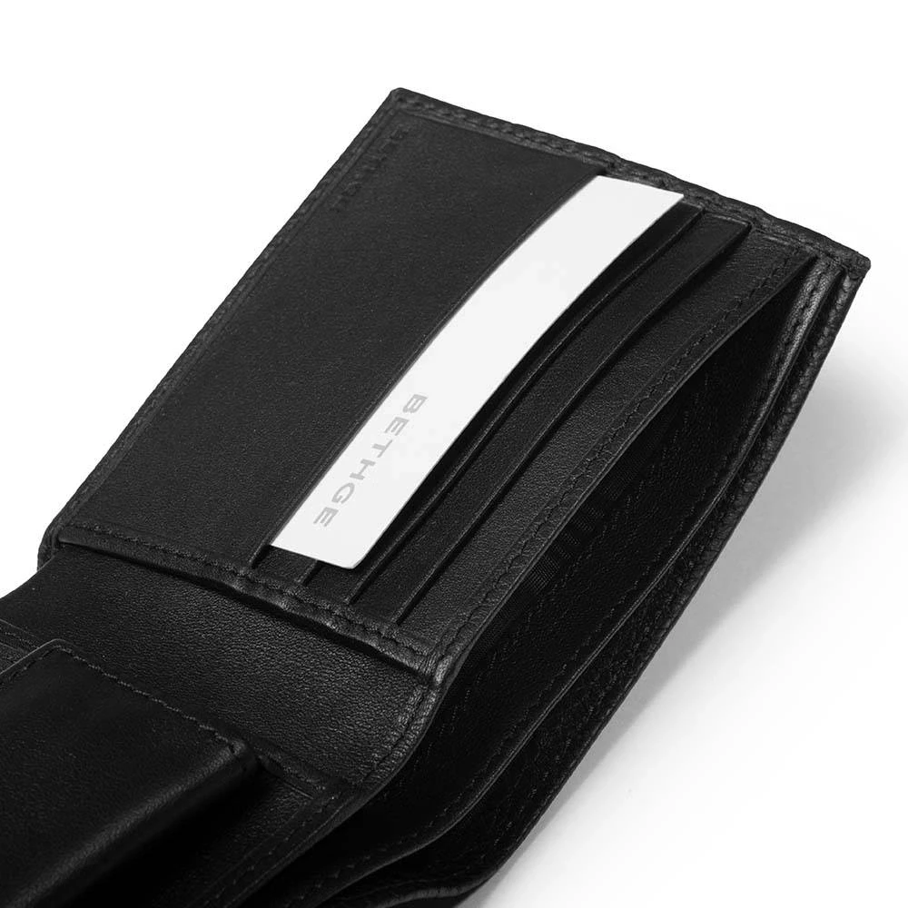 Wallet with Coin Pocket Adri,  leather, black