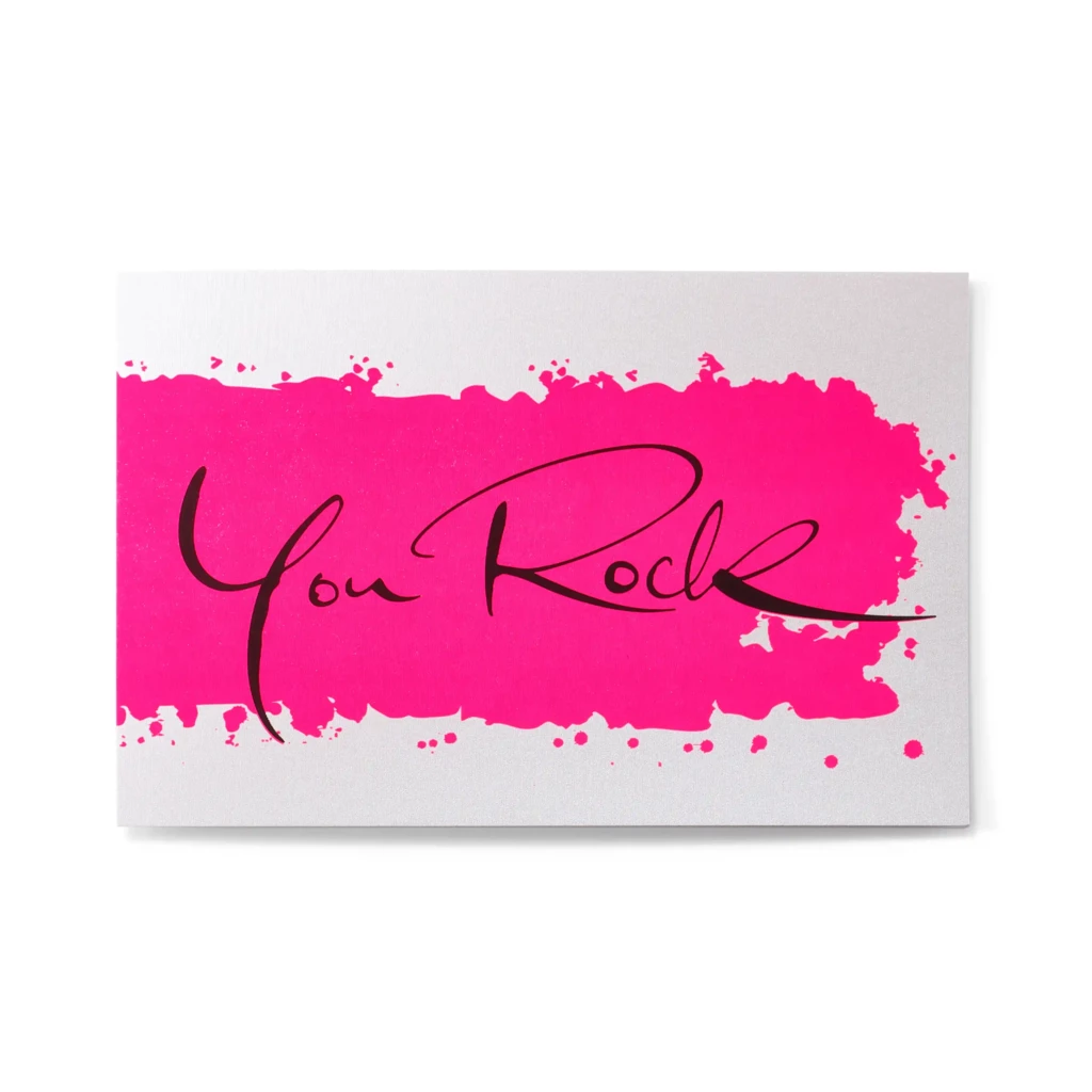 Grußkarte "You rock" Kalligraphie