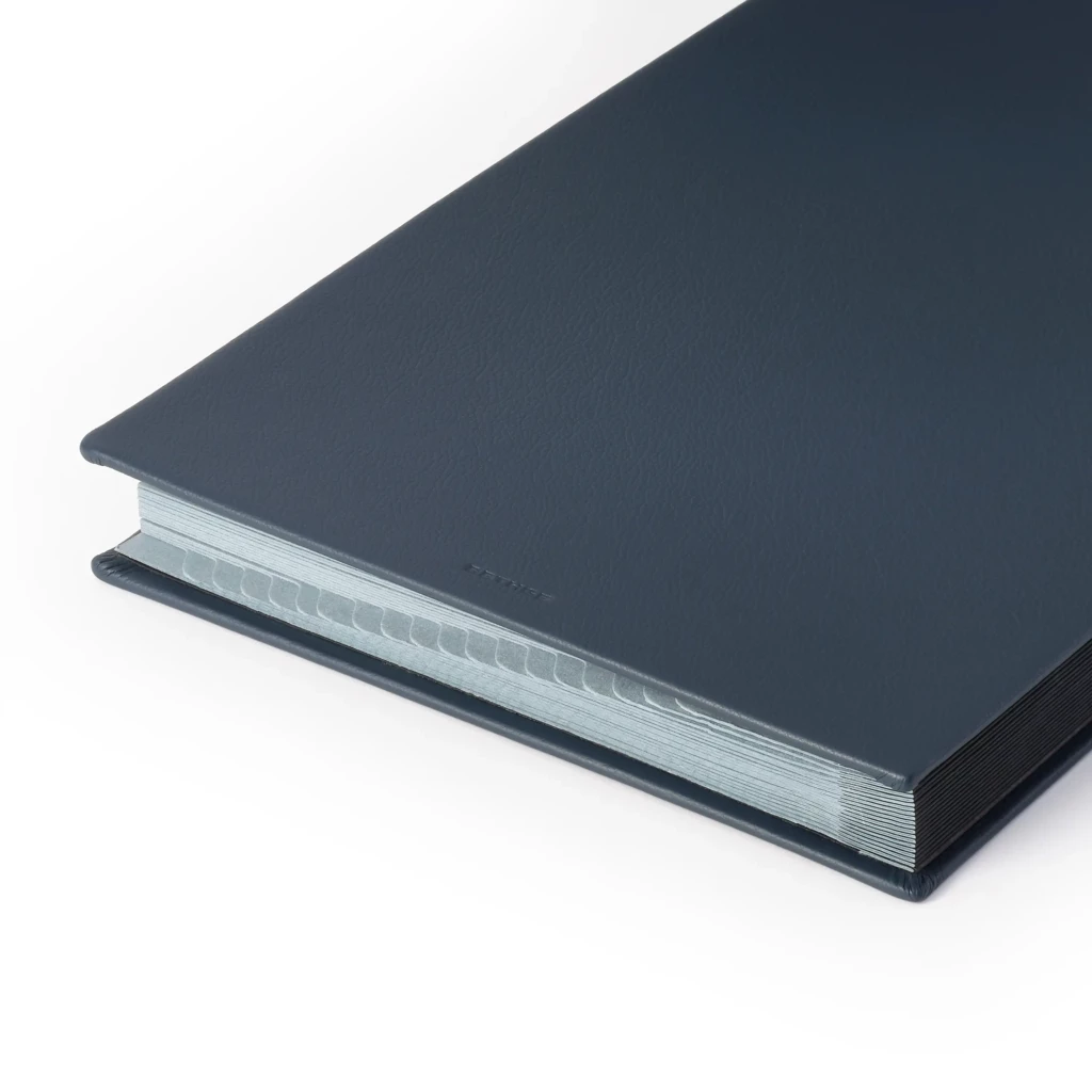 Signature folder, Collection 1977, leather, blue