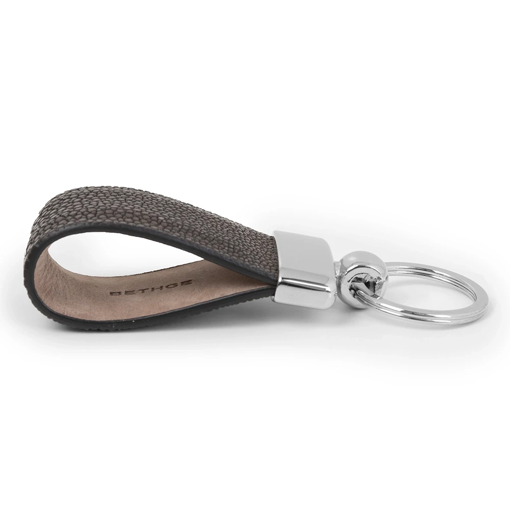 Key Ring, stingray leather, brown