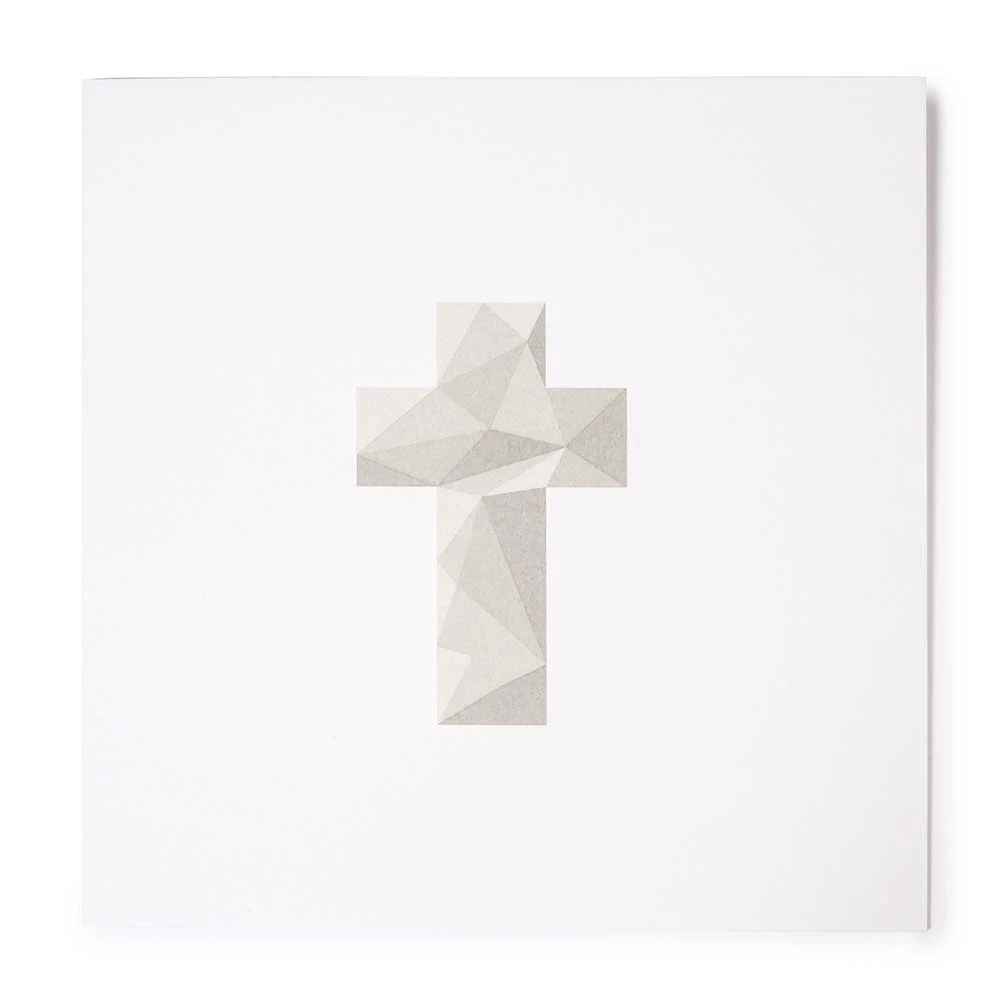 Greeting card cross polygon