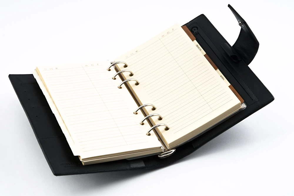 Personal Organiser, stingray leather, black