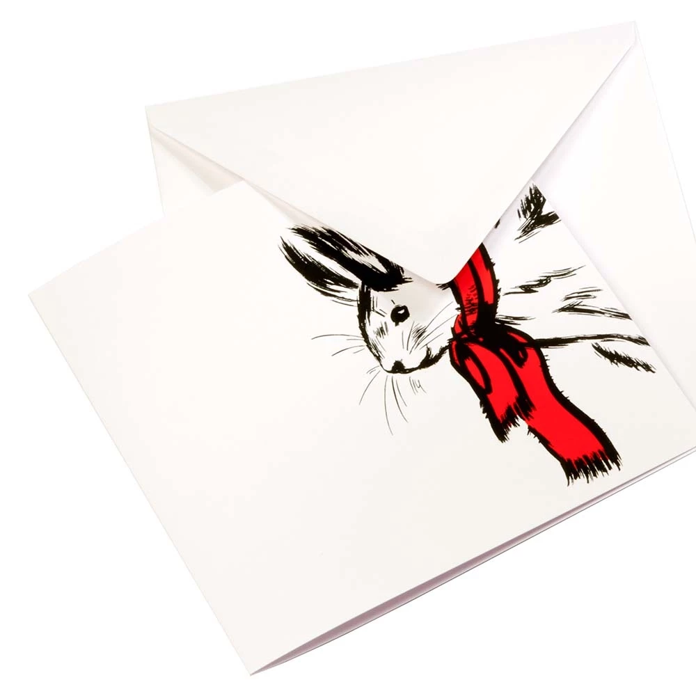 Christmas card squirrel with scarf