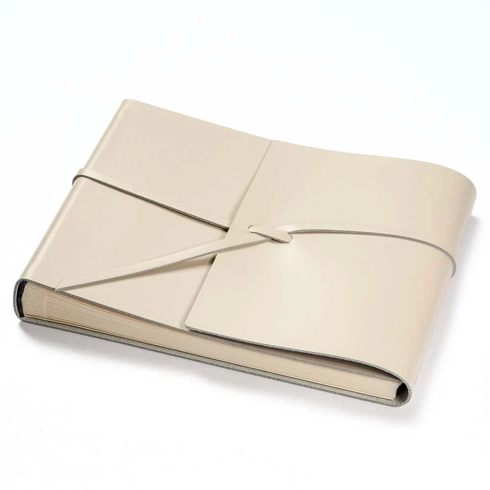 Photo Album, 25 pages, leather cover, 20.5x15 cm, cream
