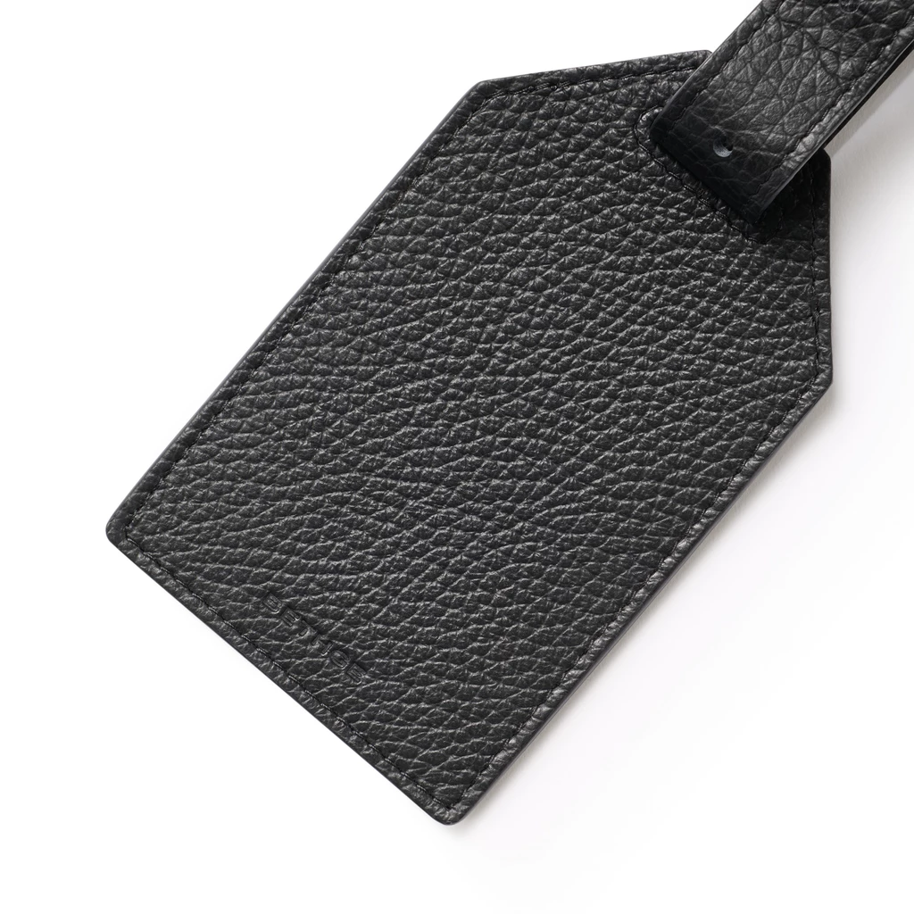 Luggage Tag Adri Leather Black
