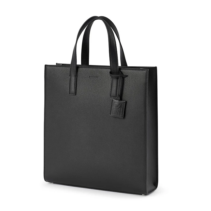 Business Tote Bag – Black Leather