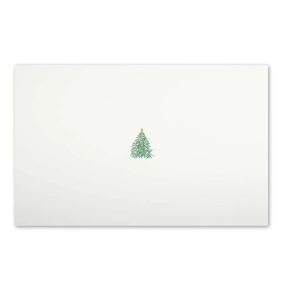 Christmas card fir tree relief stamping