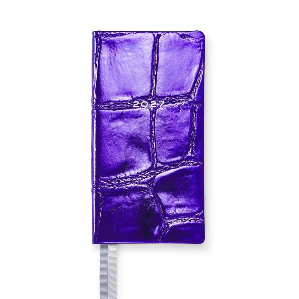 Pocket Datebook 2027 Violet Leather