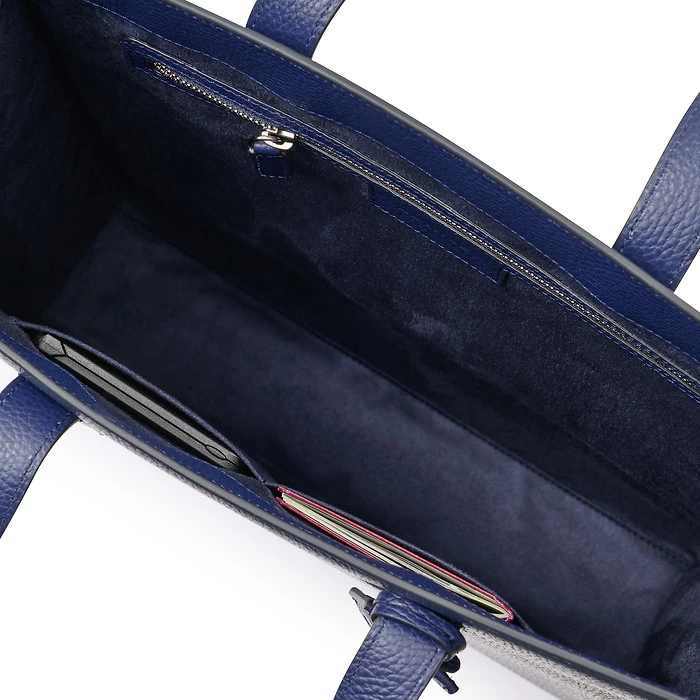Leather Business Tote Bag – Navy Blue
