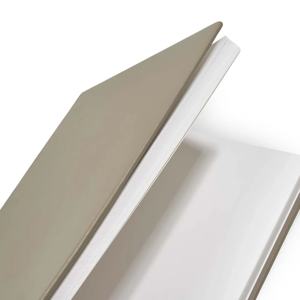 Guest Book, 144 pages, leather, A4, taupe