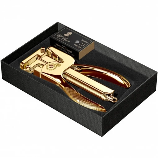 El Casco Plier Stapler M85, gold-plated