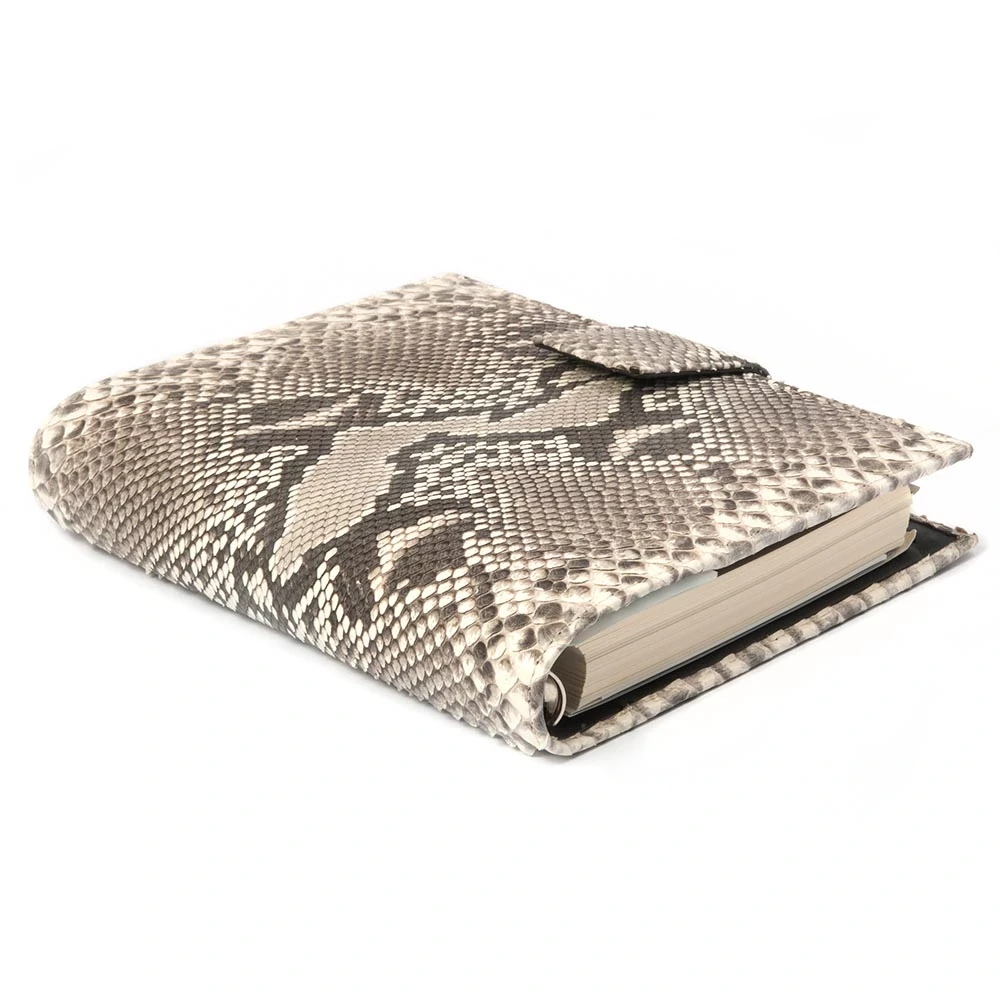 Daily Planner, python leather, black/white