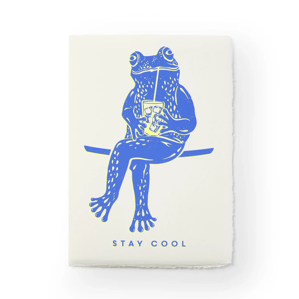 Greeting card "Stay Cool", laid paper