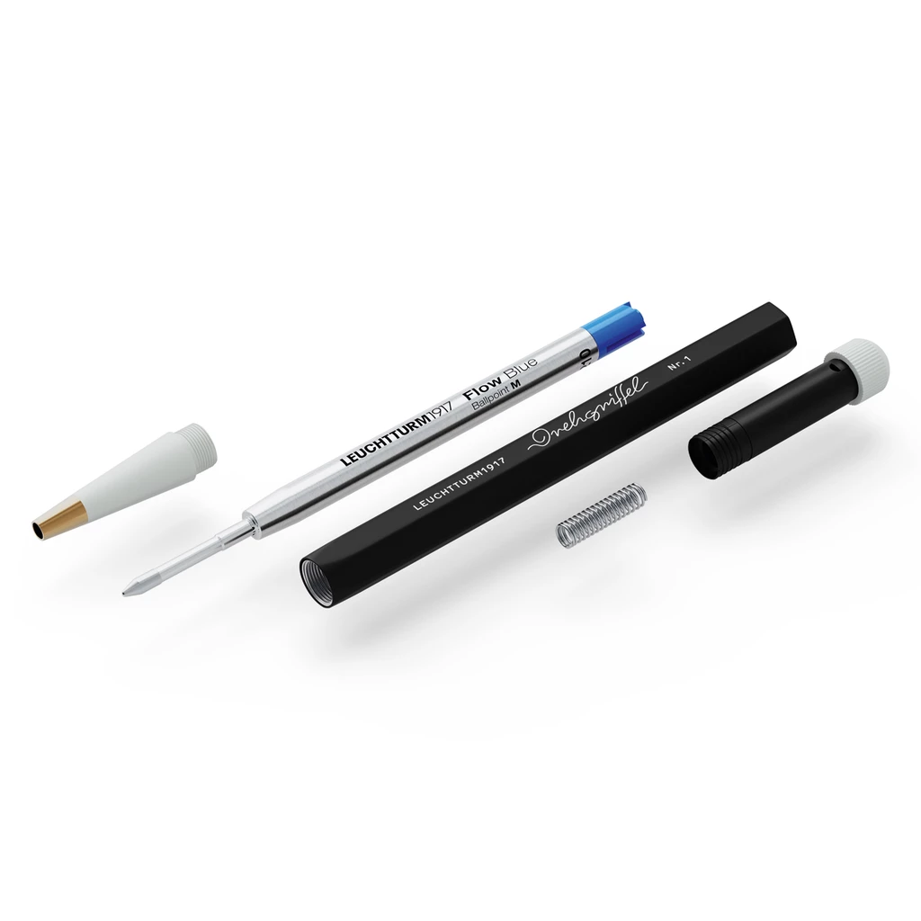 Drehgriffel Nr. 1, Black - Ballpoint pen with royal blue ink