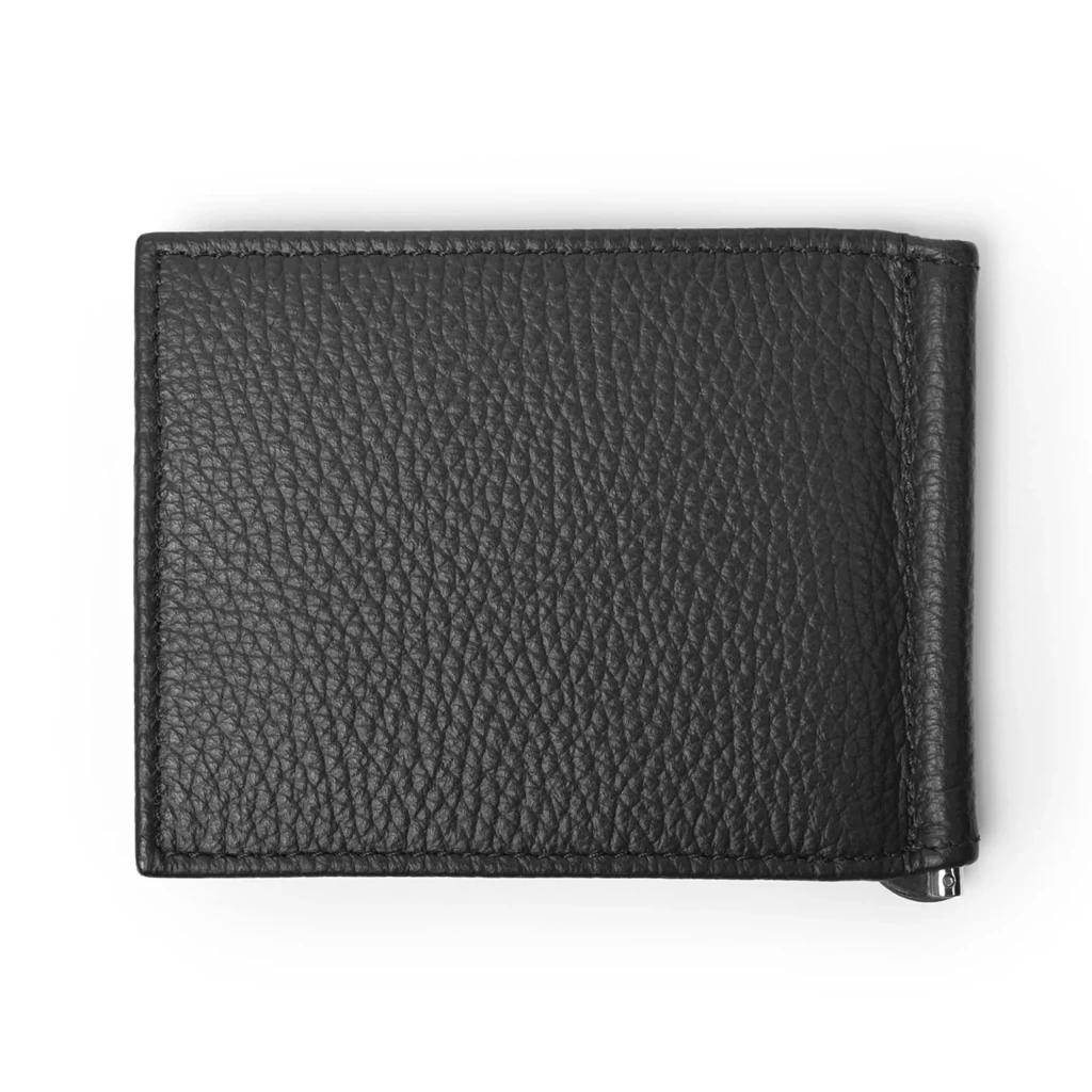 Card Wallet with Money Clip Adri, 6 cc, leather, black