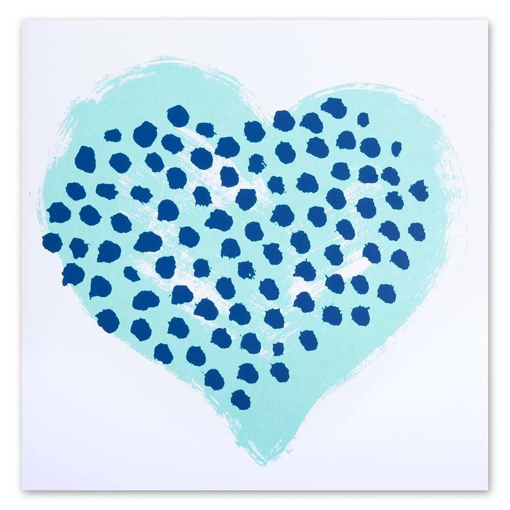 Greeting card heart petit point