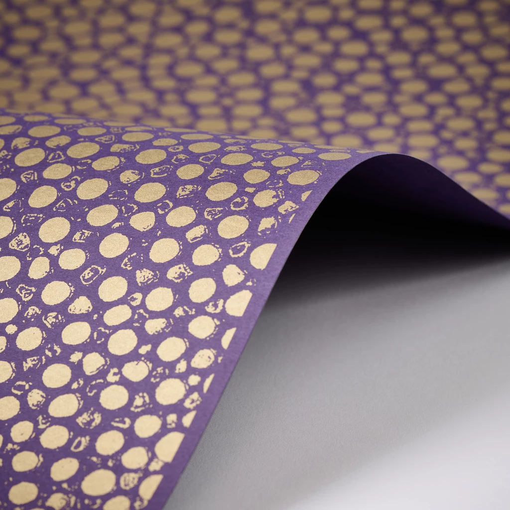 Wrapping paper stingray aubergine 50 x 70 cm, 3 sheets