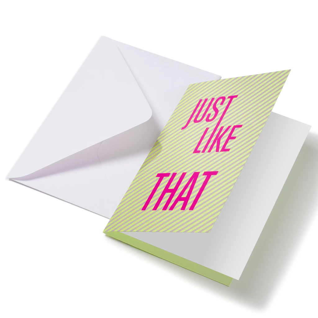 Greeting Card "Just like that" Lines 