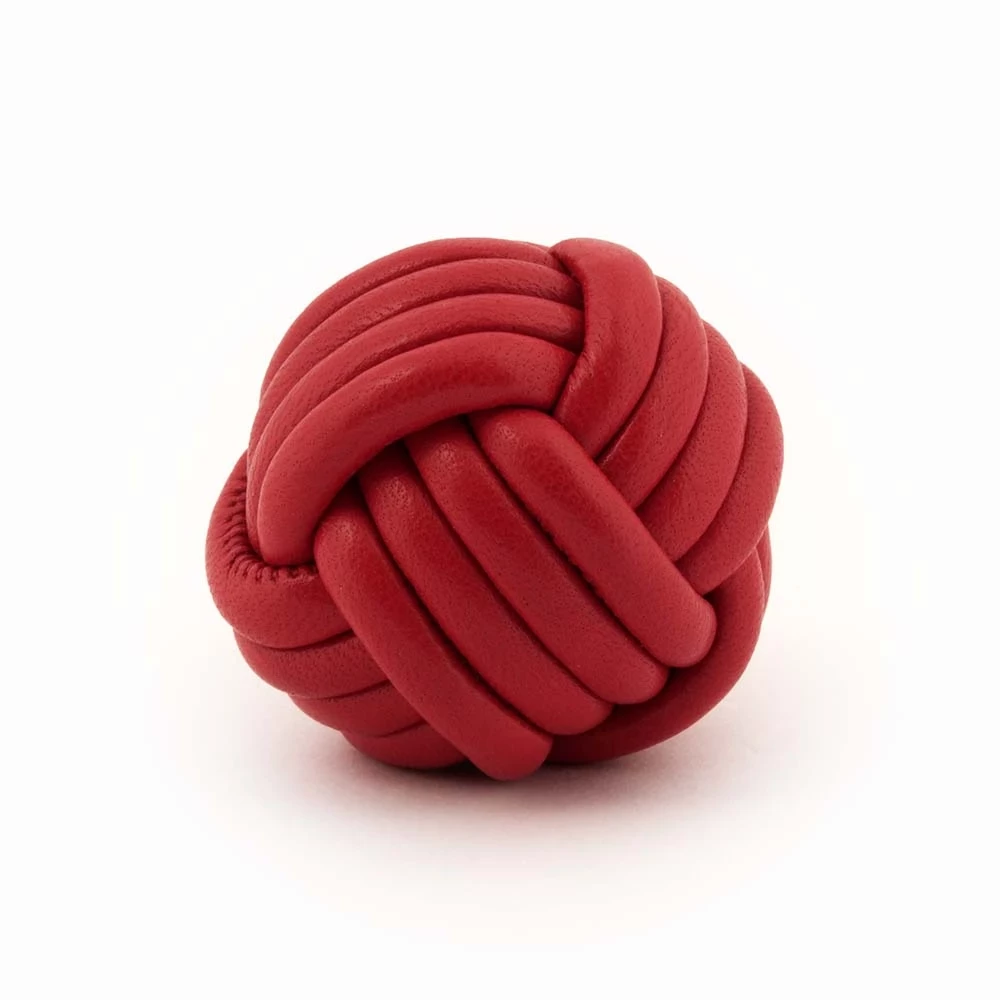 Key Ring Knot, nappa leather,  red
