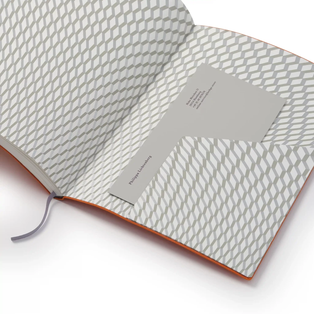 Hirsch Notebook A4, plain, orange
