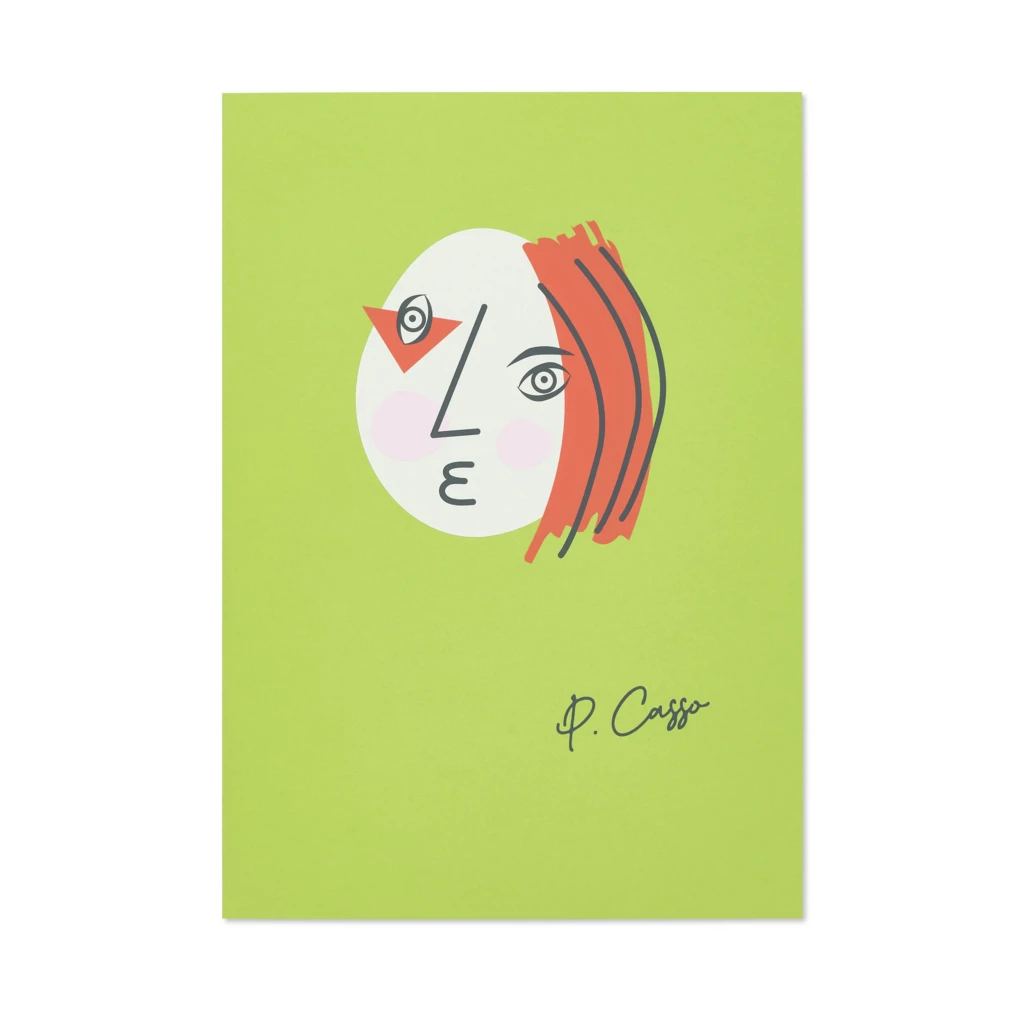 Greeting card “Hätte ich auch gekonnt.” A5 P. Casso on green