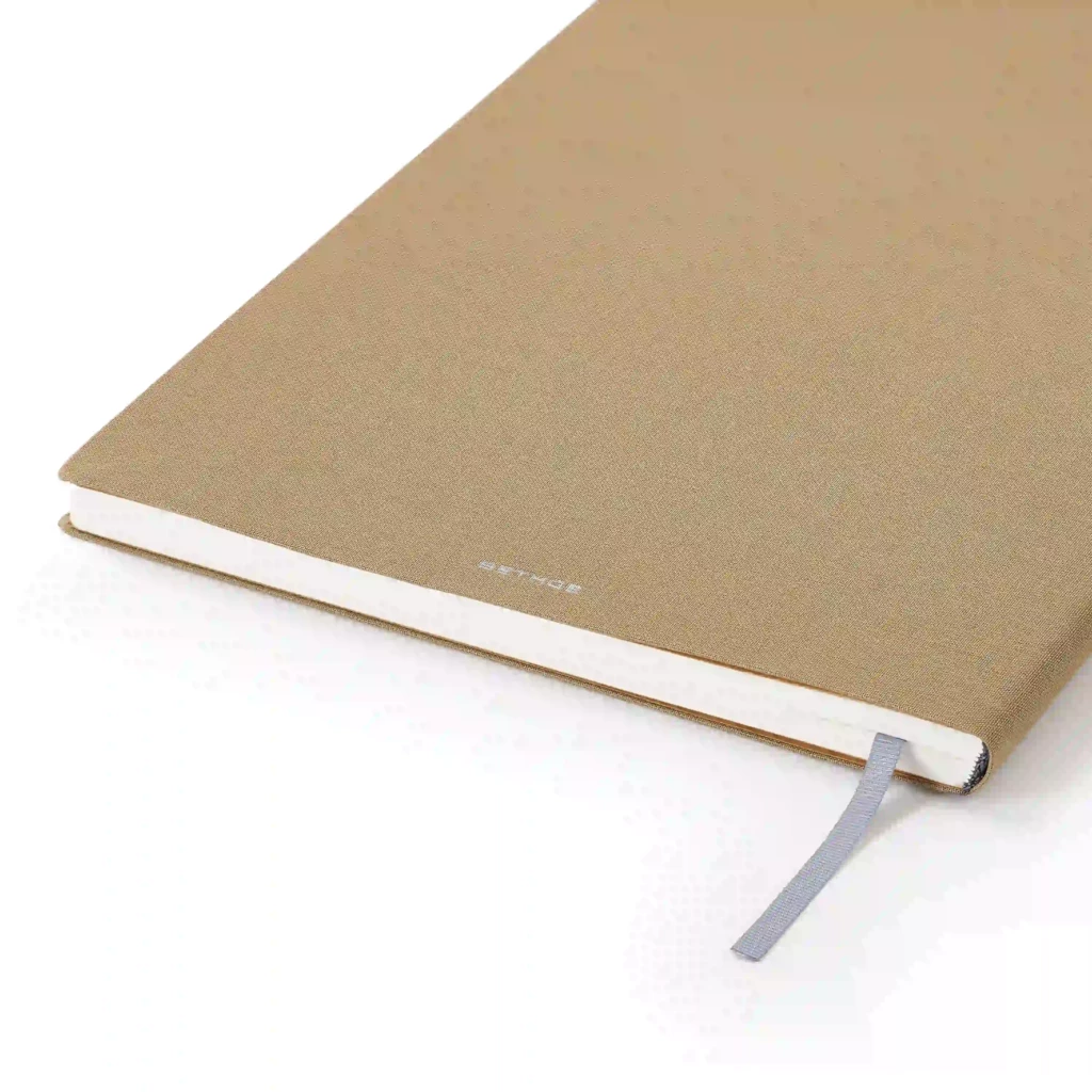 Notebook A4, linen, Khaki, blank