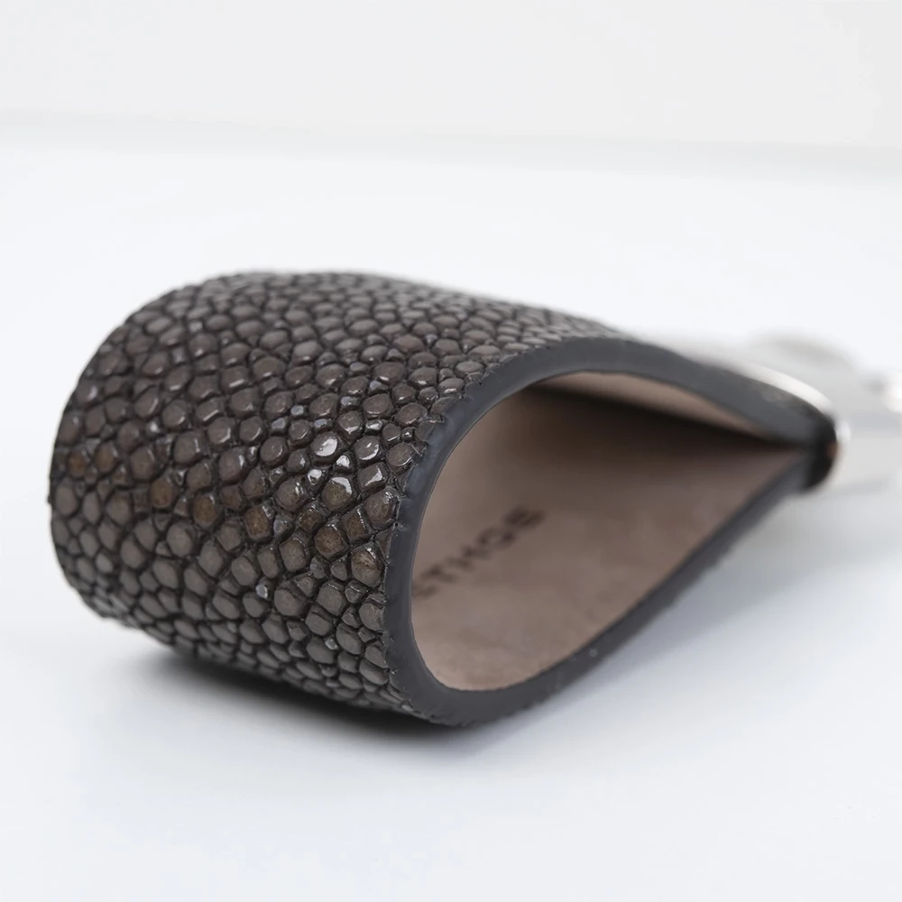 Key Ring, stingray leather, brown