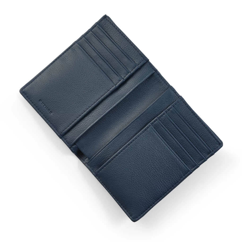 Wallet, 8 Card Slots (8 CC), 1977 Collection, Blue with Red Lining