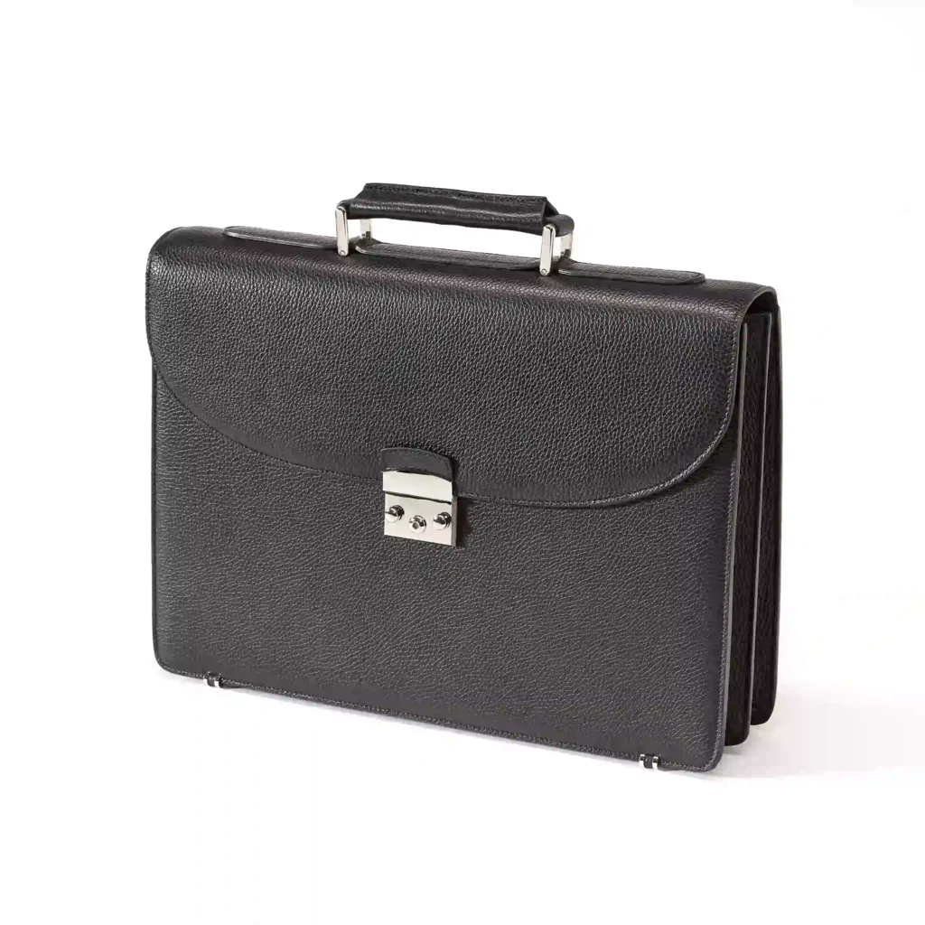 Briefcase Klassik, deerskin, black