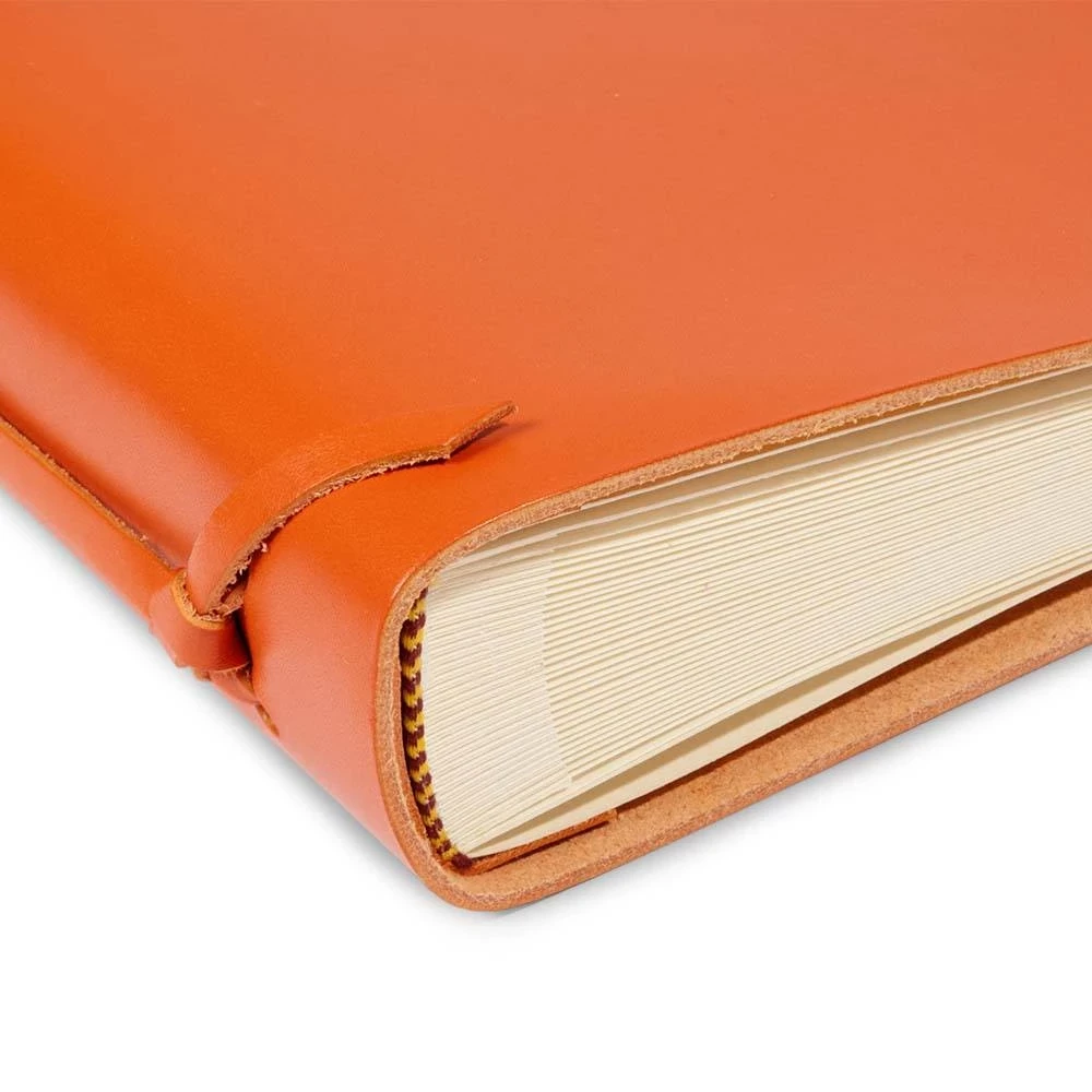 Photo Album, 30 pages, leather, 35x24.5 cm, orange