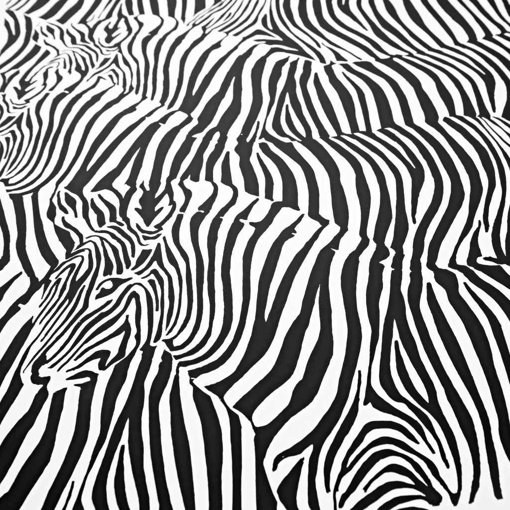 Wrapping paper zebra black/white 50 x 70 cm, 3 sheets