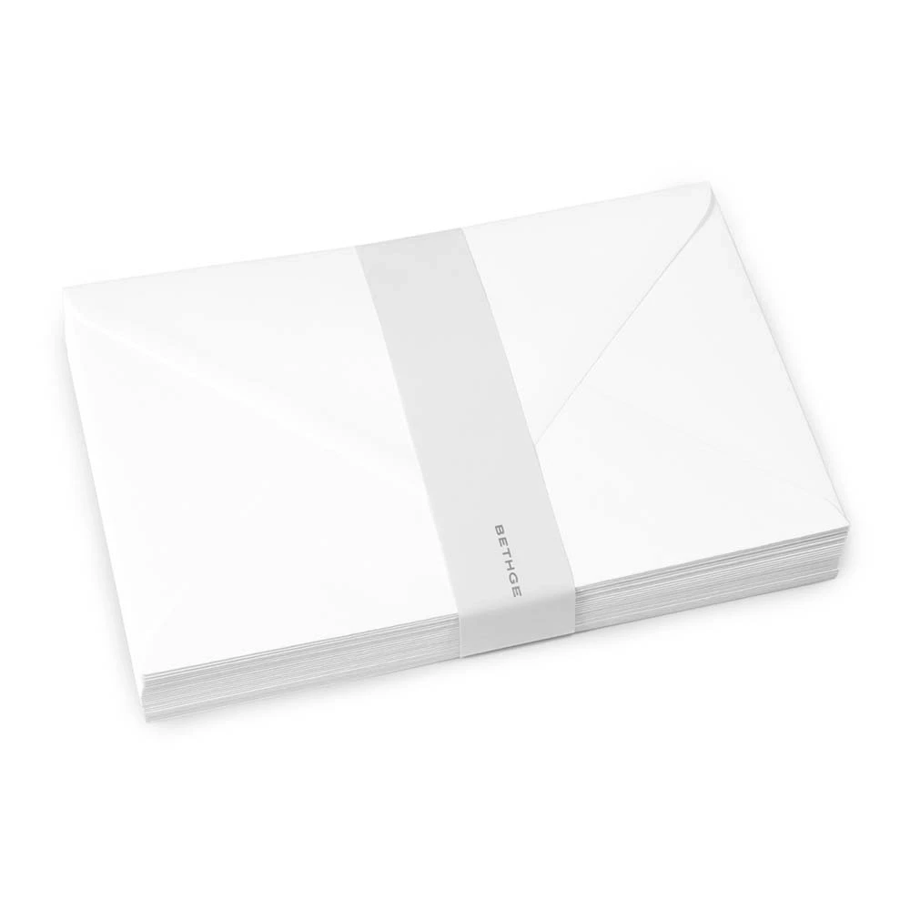 25 Diplomat envelopes, Smooth White