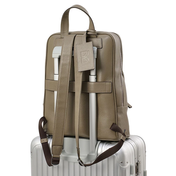 Adri Leather Backpack – Taupe