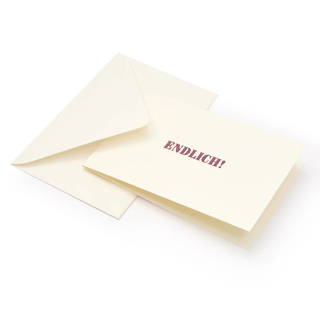 Birthday card - greeting card "Endlich!"